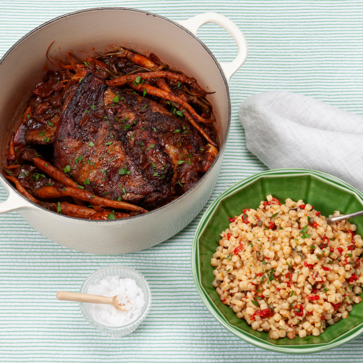Nduja Oyster of Lamb with Baby Carrots and Fregola Salad – Sabato