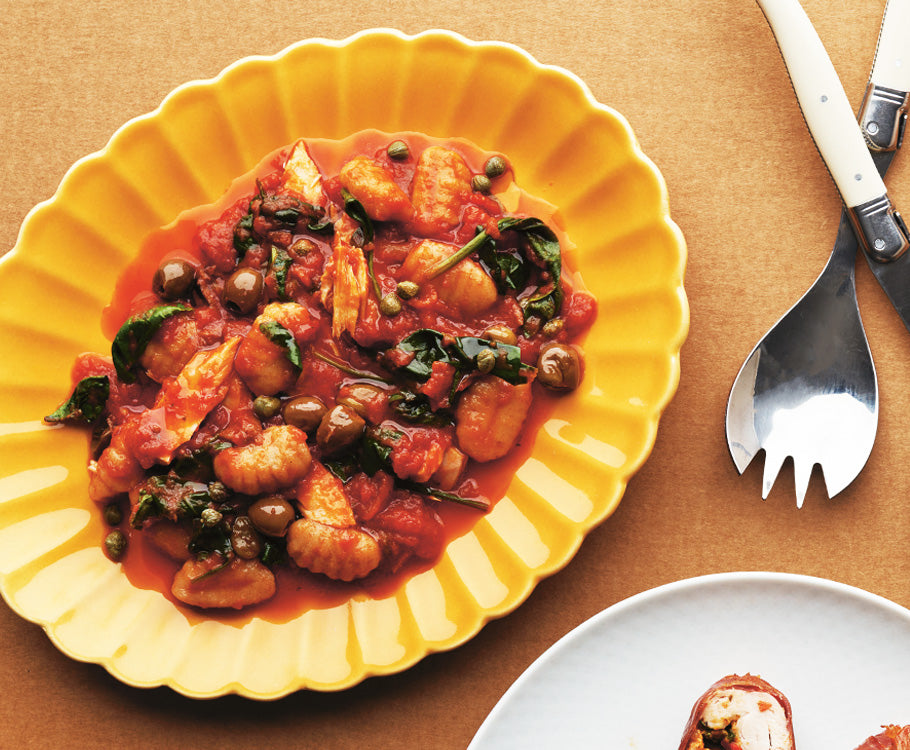 Gnocchi with Tuna and Spinach Puttanesca – Sabato