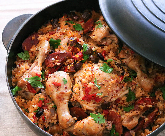 Spanish rice recipe - Basque Chicken & Rice