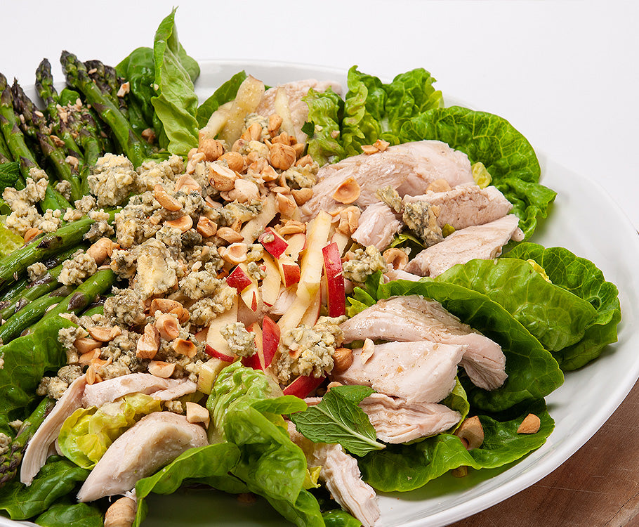 Poached Chicken Salad with Grilled Asparagus – Sabato
