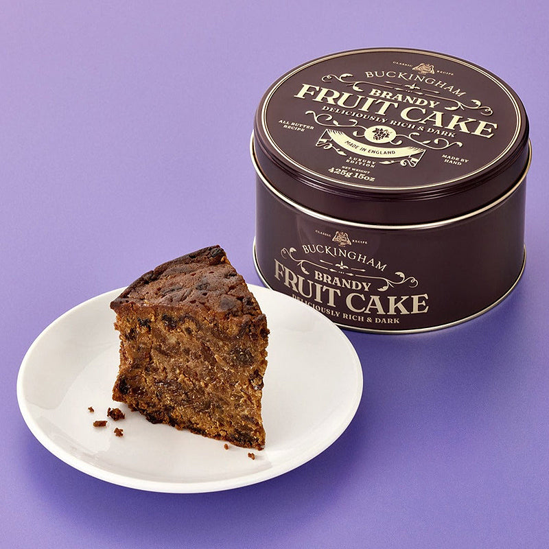 Buckingham Fruit Cake with Brandy in Vintage Tin 425g | Traditional Christmas Cake | New Zealand Delivery | Sabato Auckland
