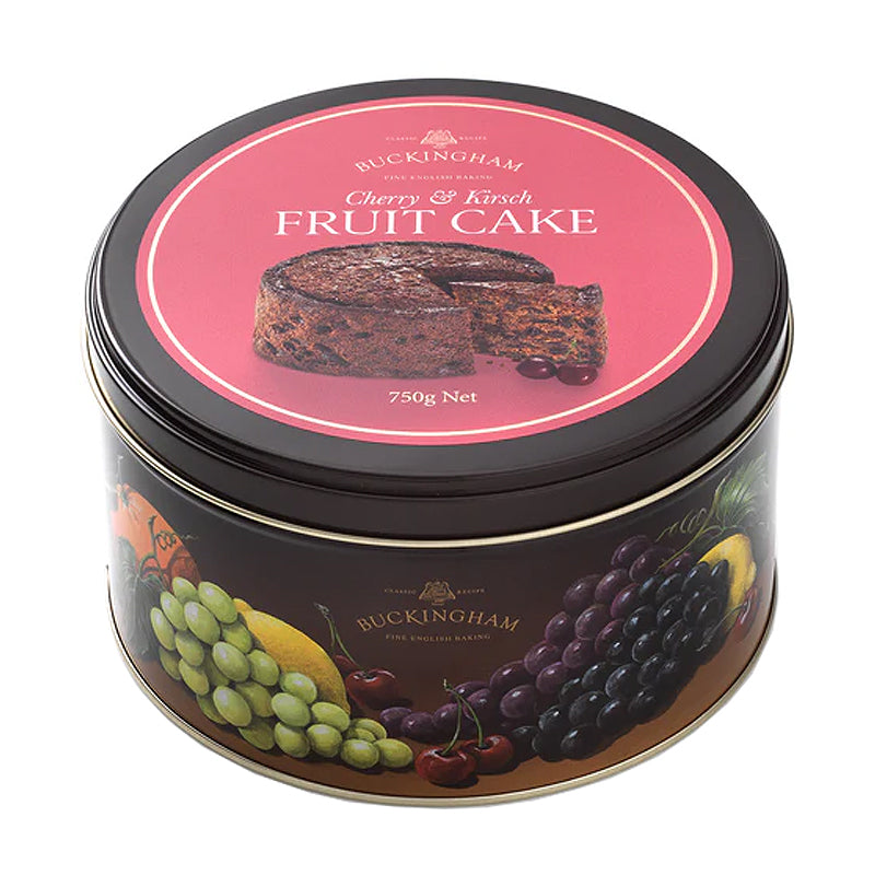 Buckingham Cherry Fruit Cake with Kirsch in Tin 750g | New Zealand Delivery | Sabato Auckland