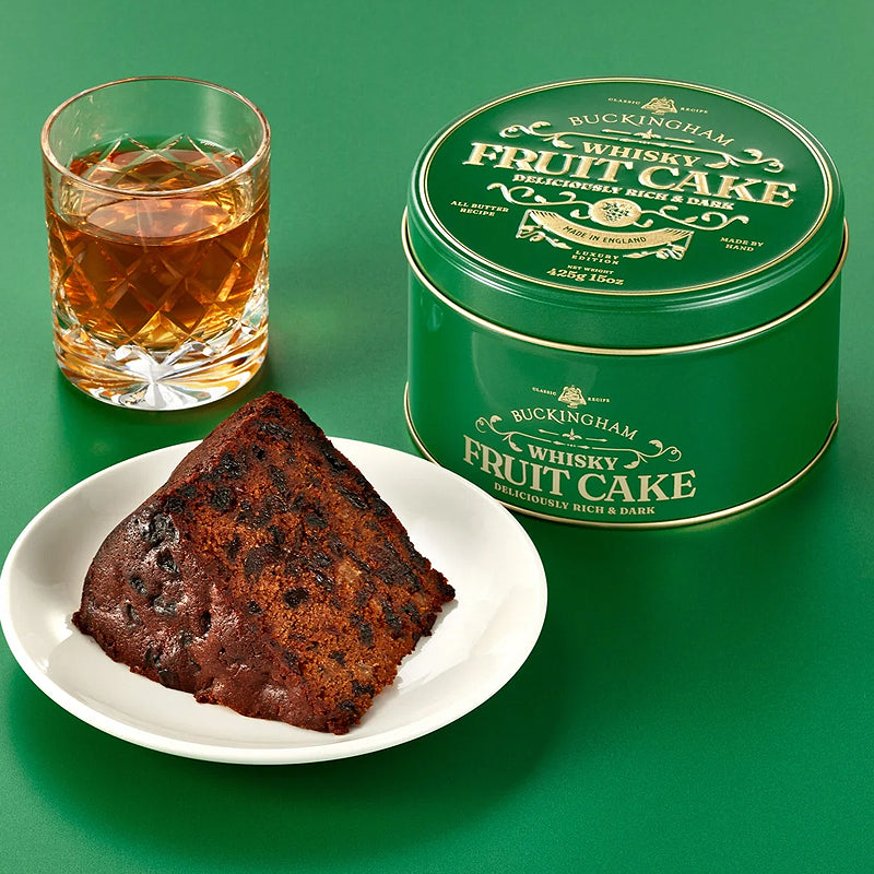 Buckingham Fruit Cake with Whisky 425g tin cut | Christmas Cake New Zealand Delivery | Sabato Auckland