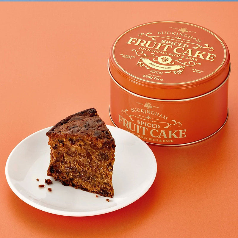 Buckingham Spiced Apricot & Orange Fruit Cake in Vintage Tin 425g | Christmas Cake | New Zealand Delivery | Sabato Auckland