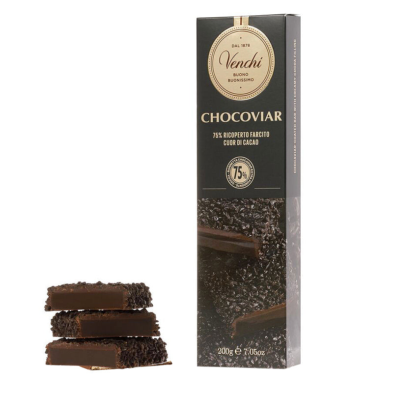 Venchi Chocoviar 75% Extra Dark Soft Bar 200g | New Zealand Delivery | Sabato Auckland