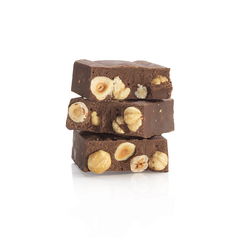 Venchi Dark Gianduja with Hazelnuts Soft Bar - Cut | Buy Italian Chocolate in New Zealand | Sabato Auckland