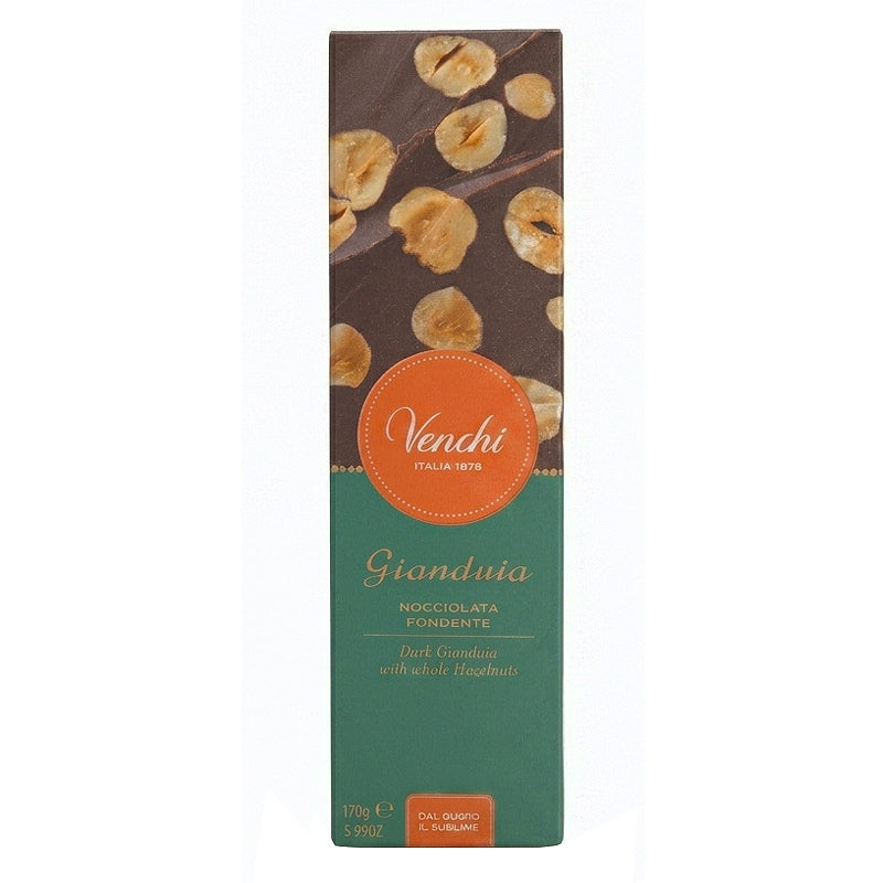 Venchi Dark Gianduja with Hazelnuts Soft Bar 170g | Buy Italian Chocolate in New Zealand | Sabato Auckland