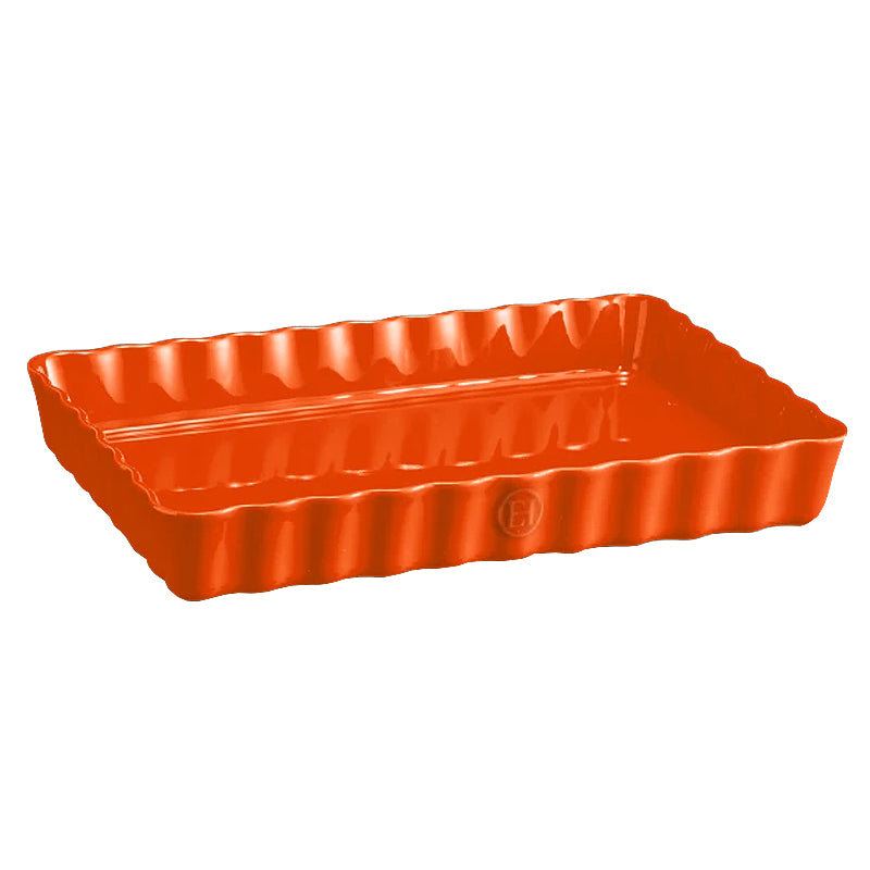 Emile Henry Deep Rectangular Tart Dish Tuscan Orange | Sabato Auckland