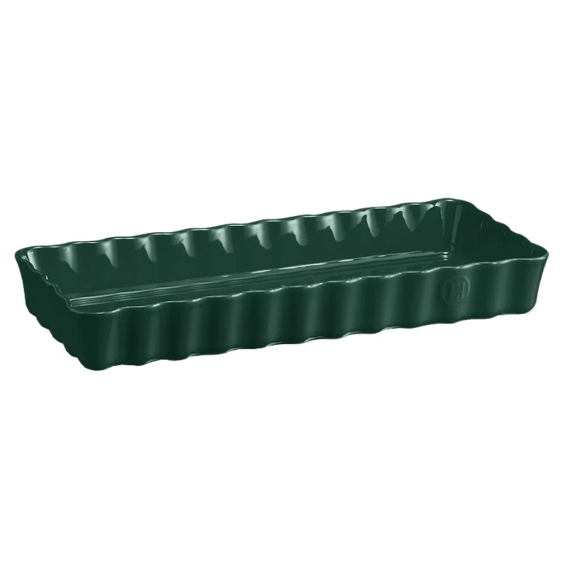 Emile Henry Slim Rectangular Tart Dish Cedar Green | Sabato Auckland