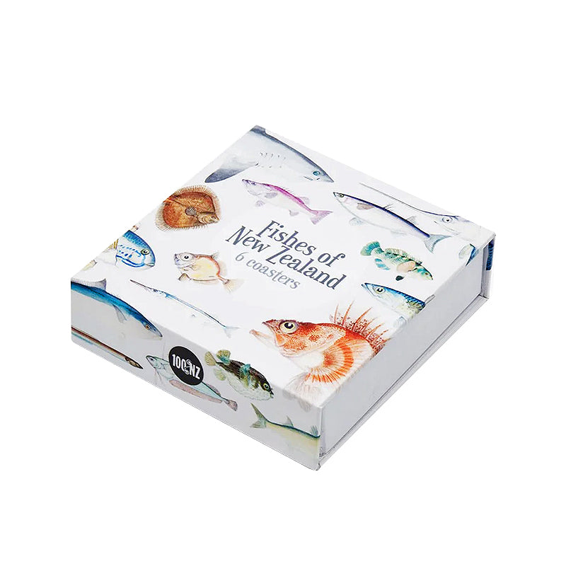 Fishes of New Zealand Coasters - Boxed Set of 6 | New Zealand Delivery | Sabato Auckland