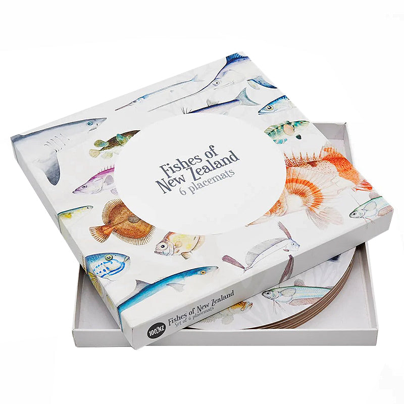 Fishes of New Zealand Placemats - Boxed Set of 6 | New Zealand Delivery | Sabato Auckland