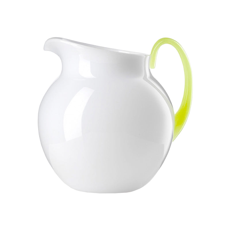 Marioluca Giusti Pallina Jug ~ White with Fluro Yellow Handle | Shop Online | New Zealand Delivery | Sabato Auckland