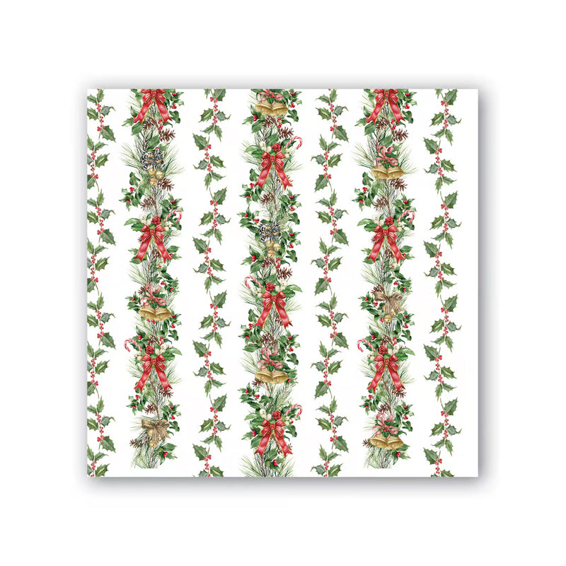 Michel Design Works Cocktail Napkins ~ Holiday Garland | Christmas Paper Serviettes | Sabato Auckland