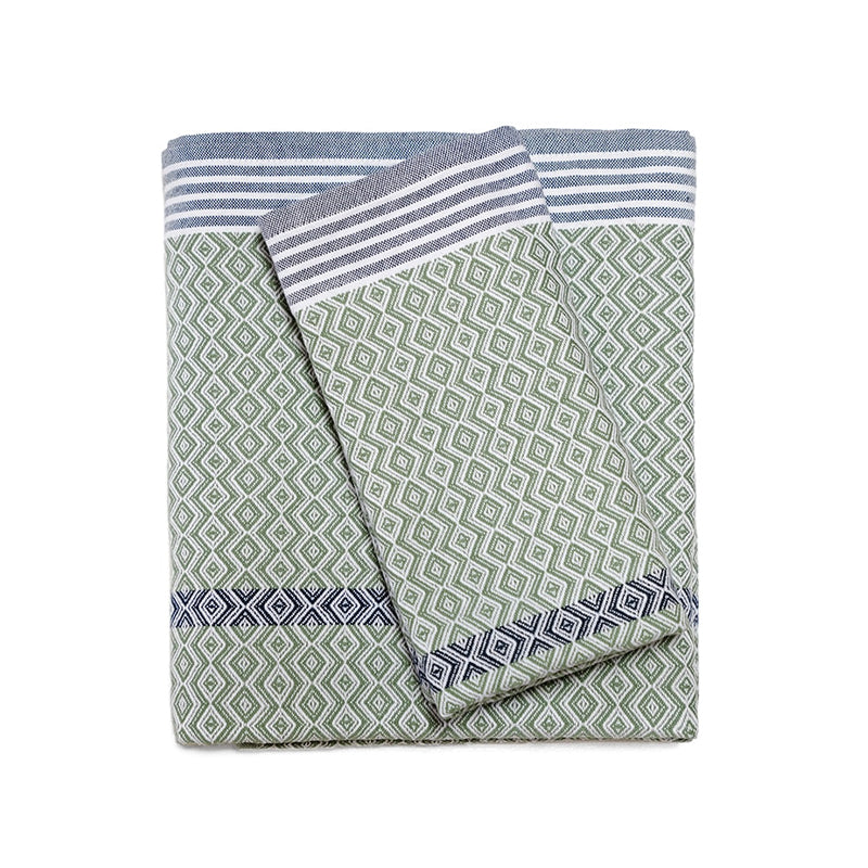 Mungo Itawuli Hand Towel ~ Pine Green - folded | New Zealand Delivery | Sabato Auckland
