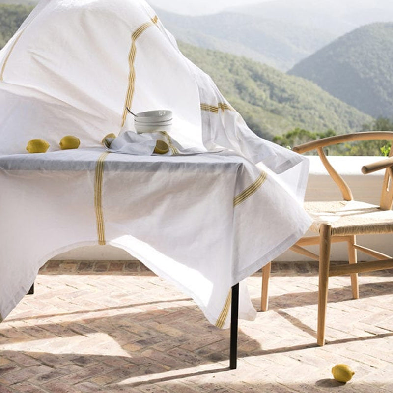 Mungo Provincial Stripe Tablecloth ~ Zest | New Zealand Delivery | Sabato Auckland