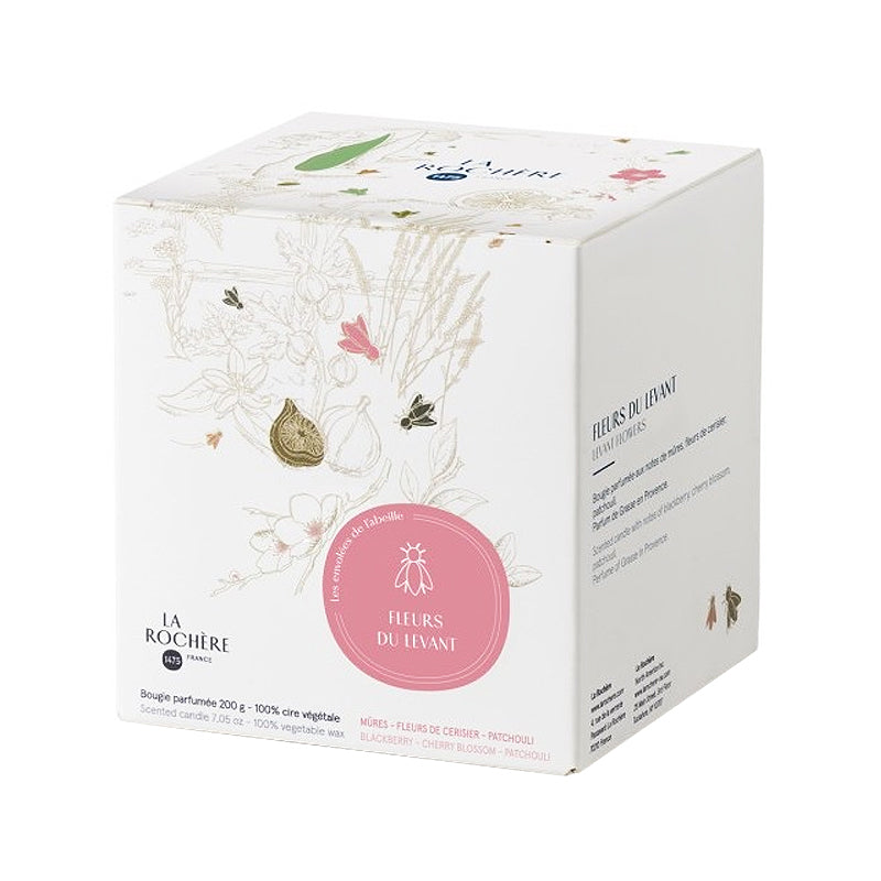 La Rochère Bee Candle ~ Cherry Blossom 200g Boxed | New Zealand Delivery | Sabato Auckland