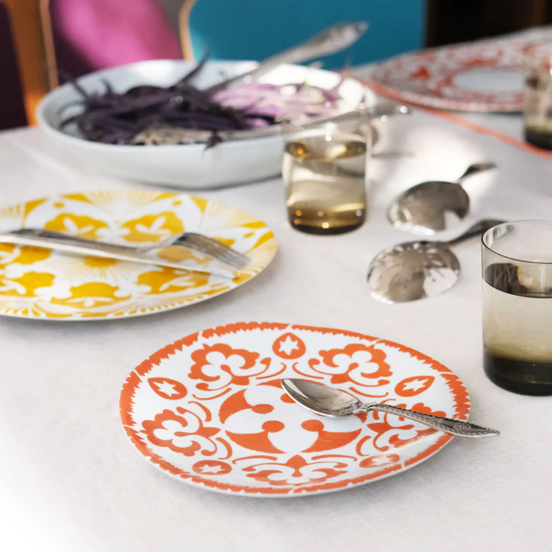 Tsé & Tsé Uzbek Plate ~ Small 21cm ~ Bashkara Orange | New Zealand Delivery | Sabato Auckland