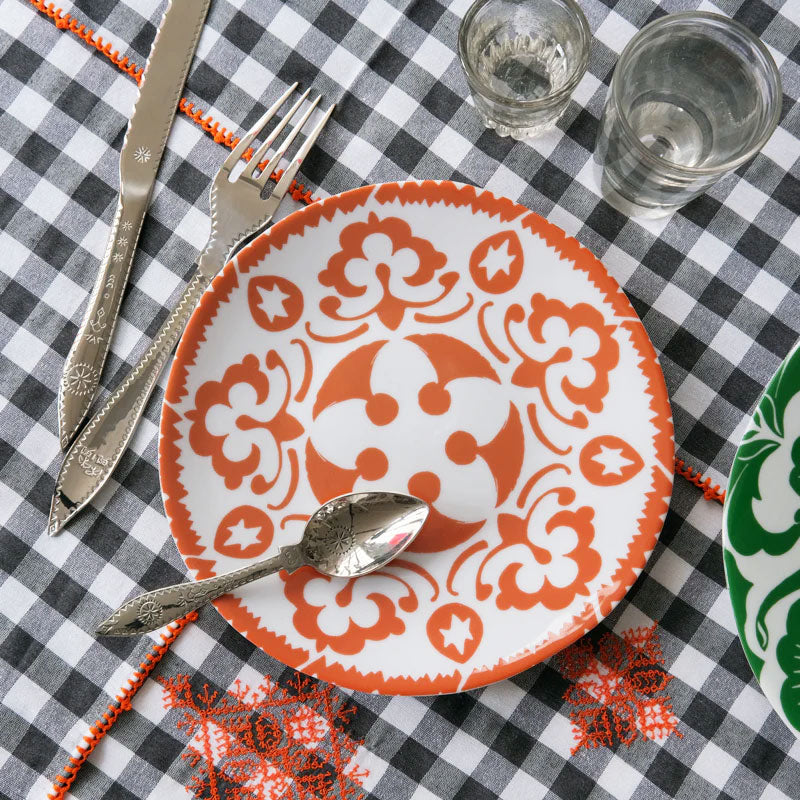 Tsé & Tsé Uzbek Plate ~ Small 21cm ~ Bashkara Orange | New Zealand Delivery | Sabato Auckland