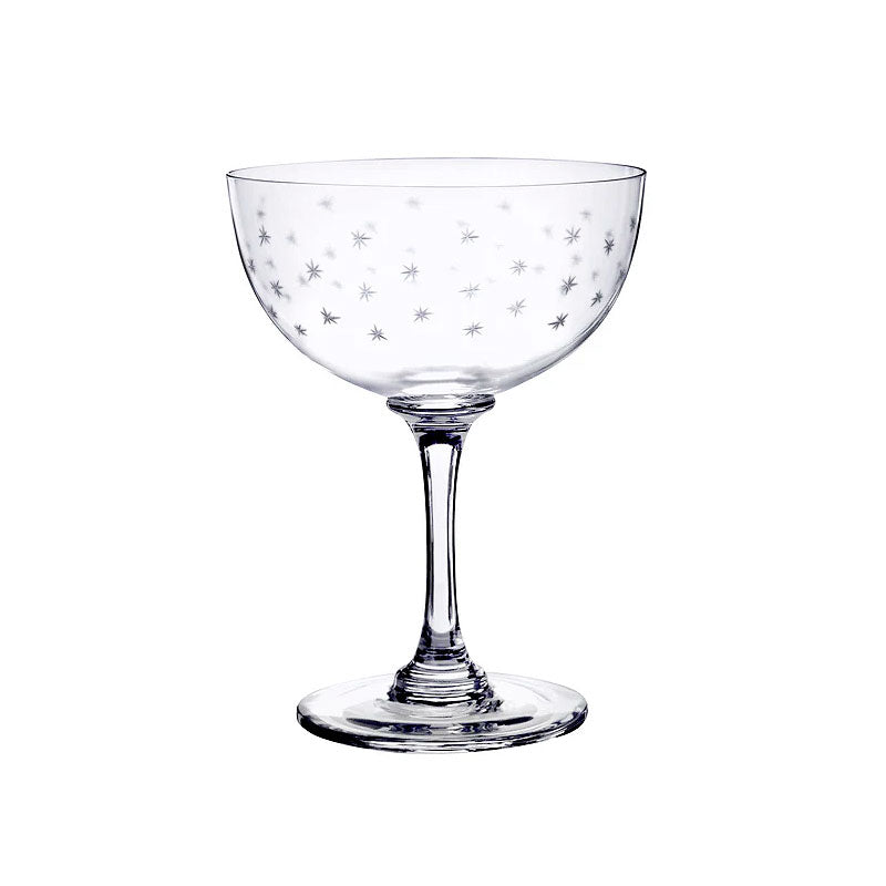 The Vintage List Crystal Champagne Saucers ~ Stars - Set of 2 | New Zealand Delivery | Sabato Auckland