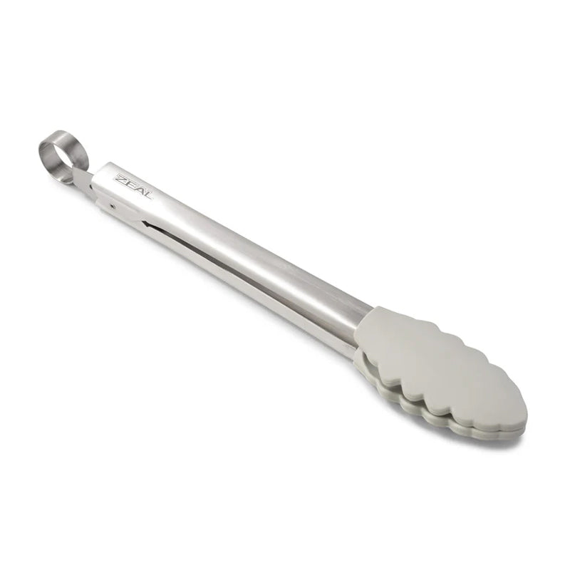 Zeal Silicone Tongs ~ Large - Light Grey | New Zealand Delivery | Sabato Auckland