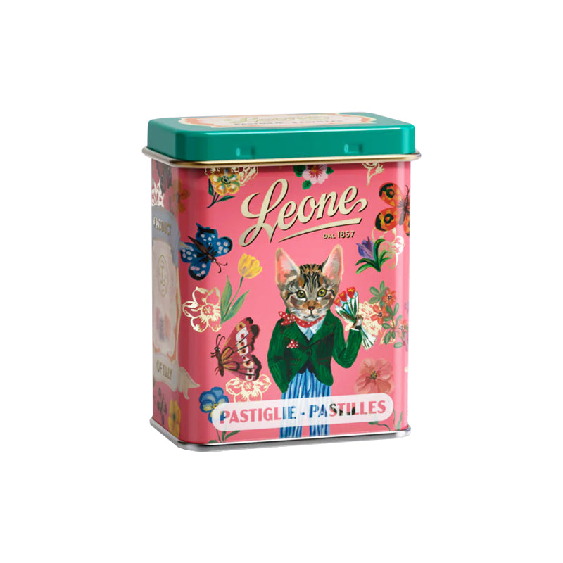 Leone Nathalie Lété Pastilles 30g pink tin | Italian Confectionery | New Zealand Delivery | Sabato Auckland