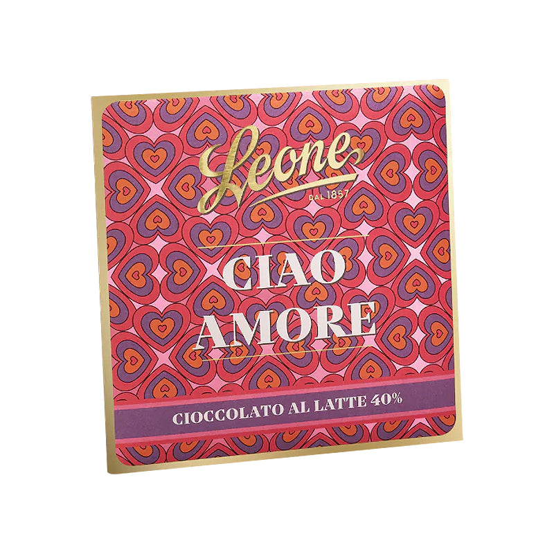 Leone 'Ciao Amore' Milk Chocolate Tablet 70g | Italian Chocolate | New Zealand Delivery | Sabato Auckland