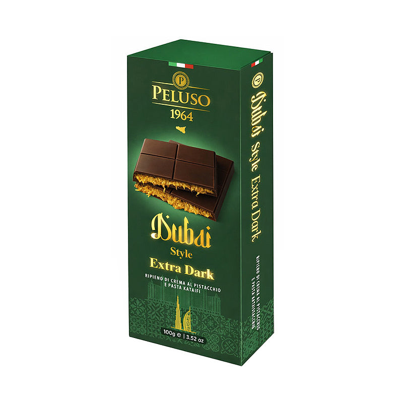 Peluso Dubai Extra Dark Chocolate Bar 100g | Dubai-style Chocolate New Zealand | Sabato, Auckland