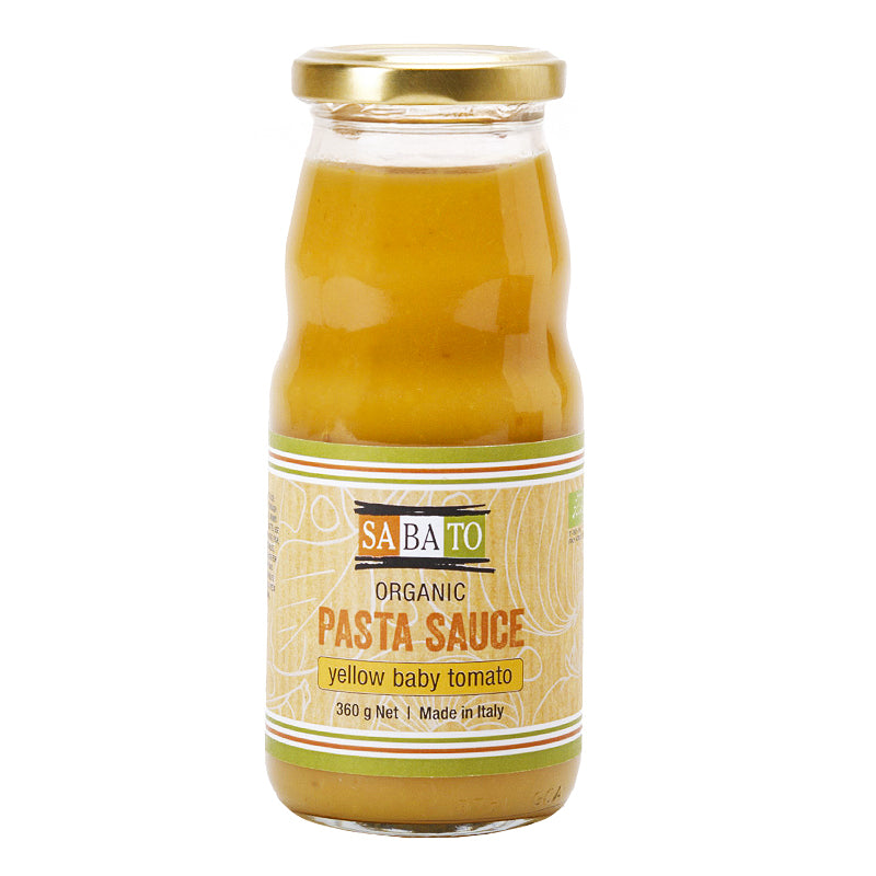 Sabato Organic Pasta Sauce ~ Yellow Baby Tomato 360g | Italian Yellow Datterino Tomato Sauce | Sabato Auckland