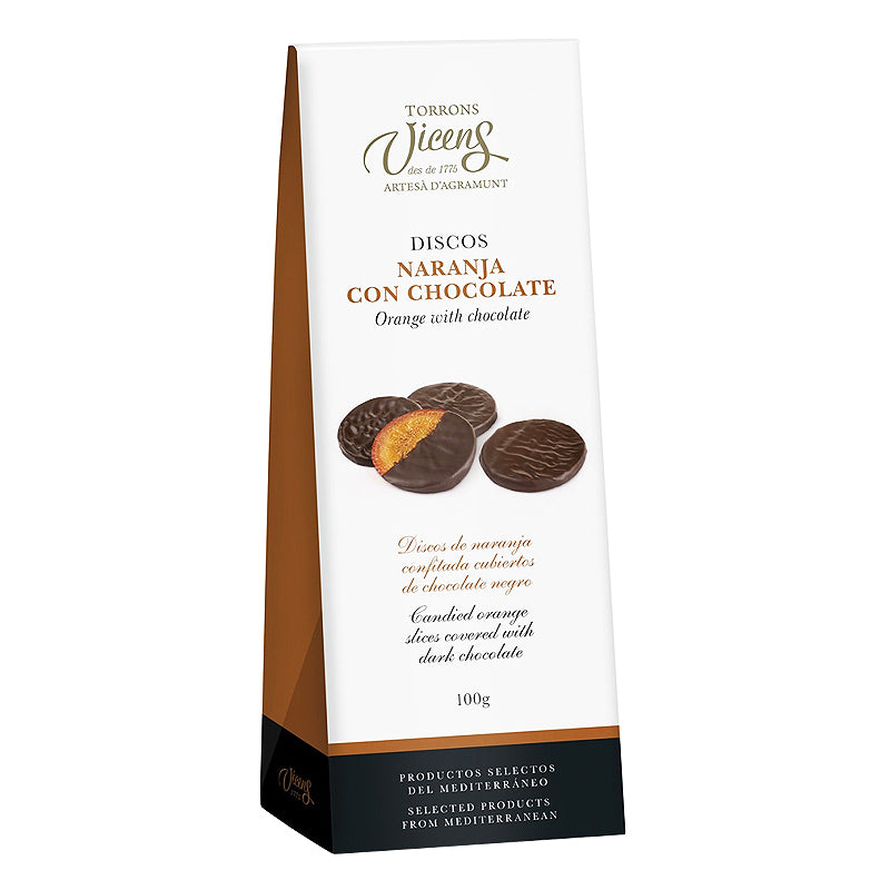Vicens Chocolate Orange Rounds 100g | Candied Orange in Chocolate | Sabato, Auckland, New Zealand