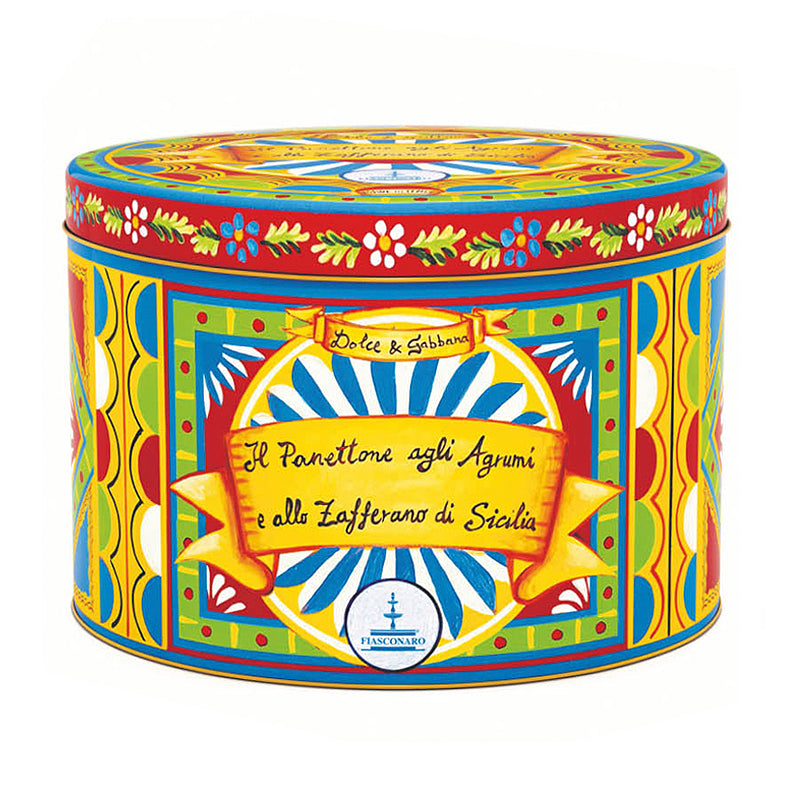Fiasconaro Dolce & Gabbana Citrus Panettone 1kg - Blue Tin | Artisan Italian Panettone | New Zealand Delivery | Sabato Auckland