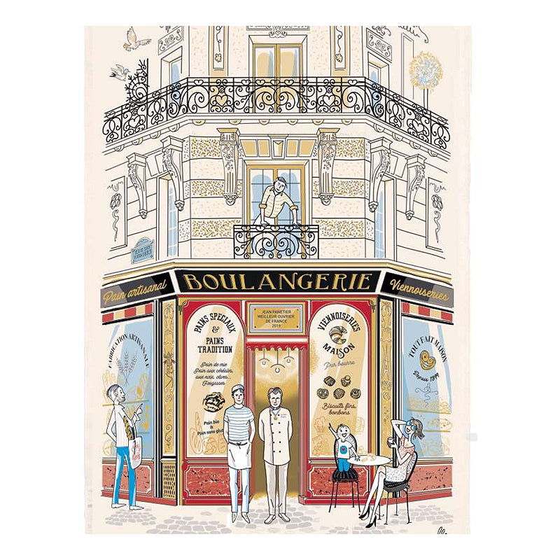French Cotton Tea Towel ~ Bakery | Shop French Products | New Zealand Delivery | Sabato Auckland