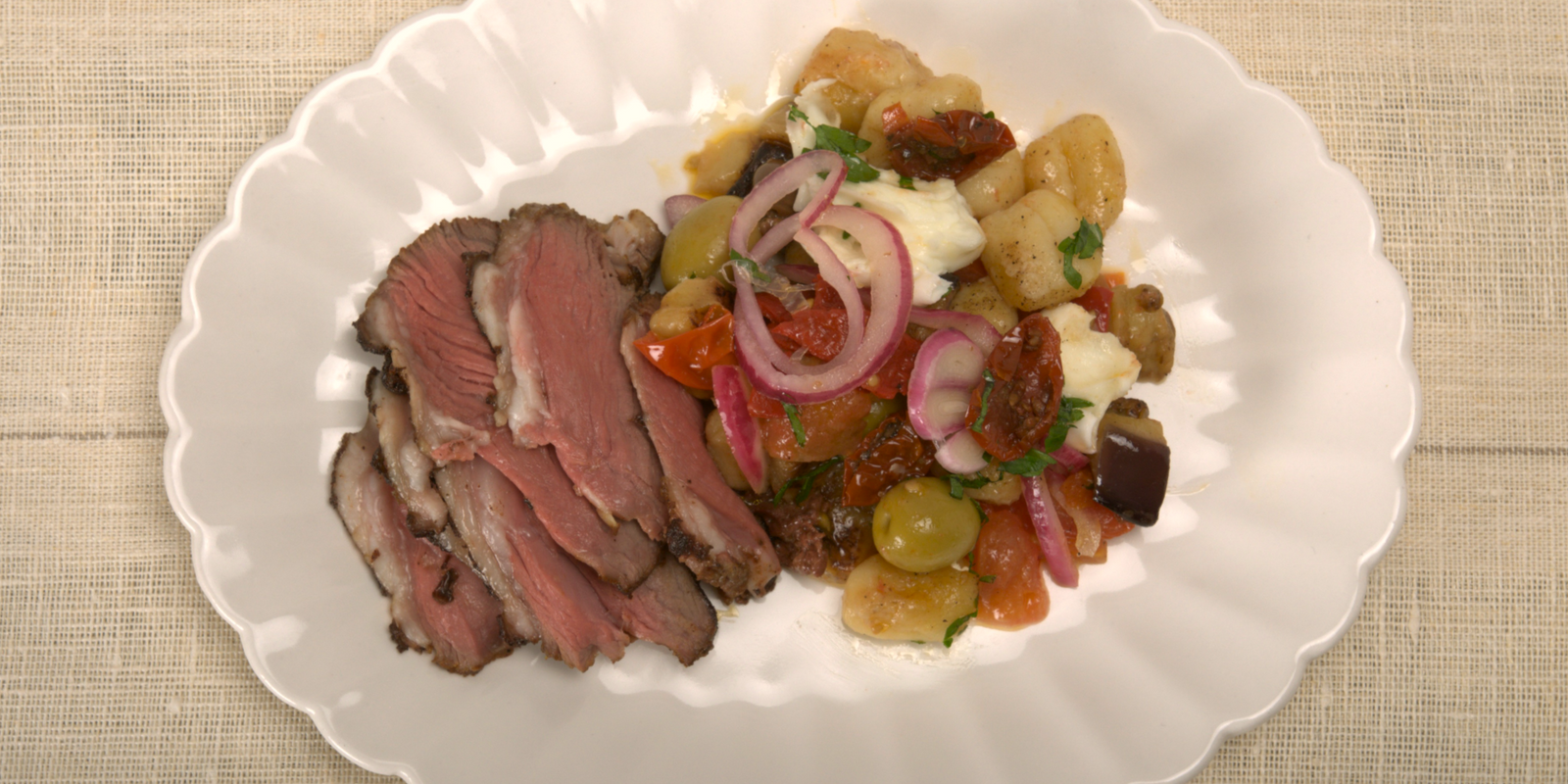Confit Lamp Rump and Mediterranean Pan-Fried Gnocchi