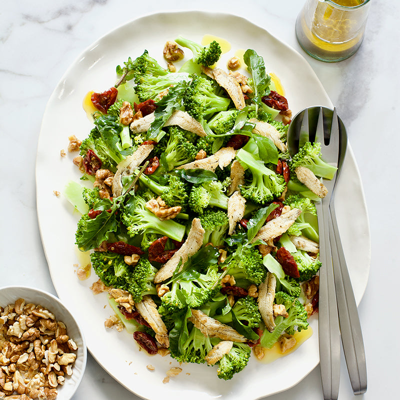 Fried White Anchovy & Broccoli Salad