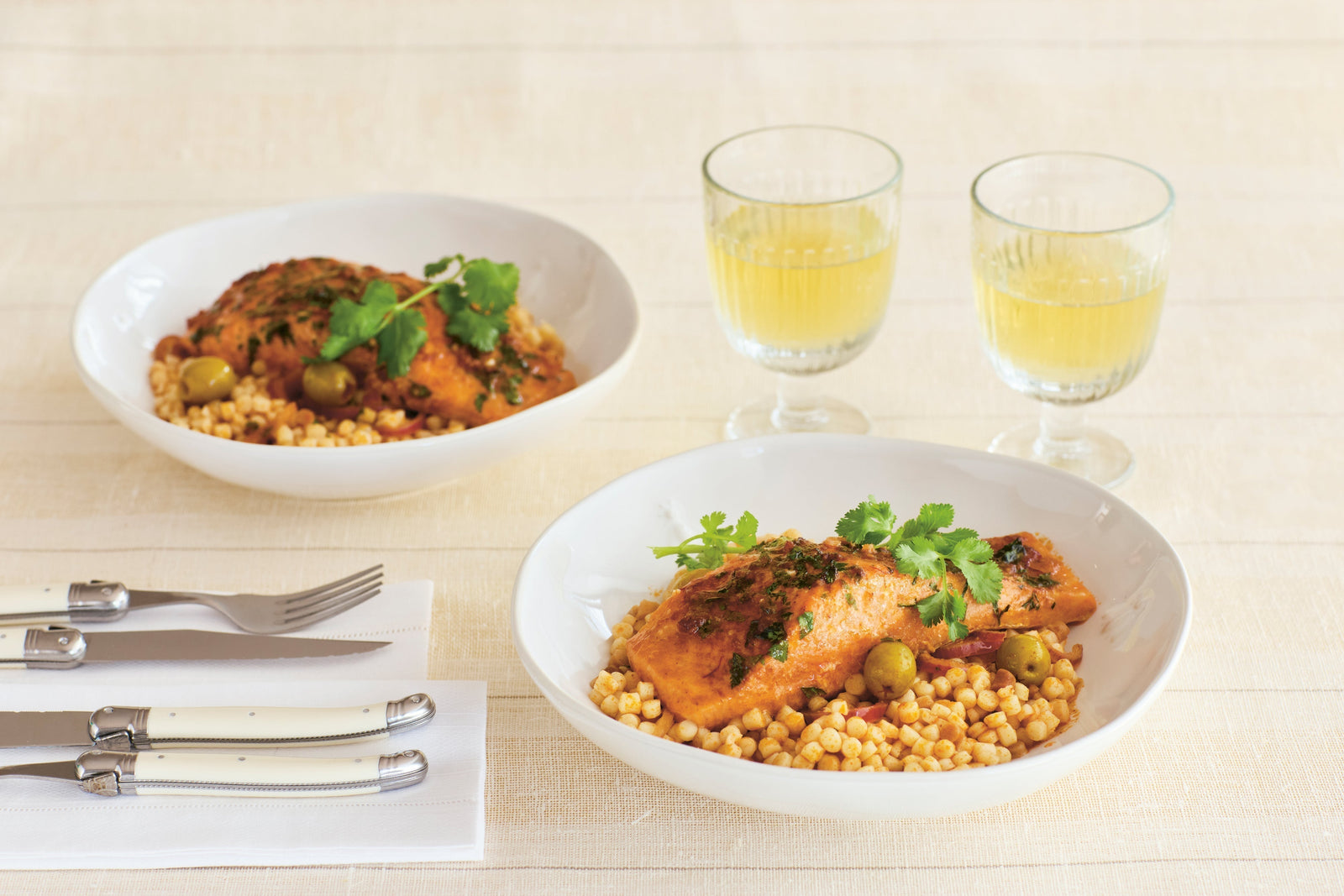 Moroccan salmon with preserved lemon and olives