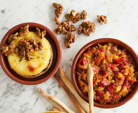 Quick Fondue with Maple Candied Walnuts