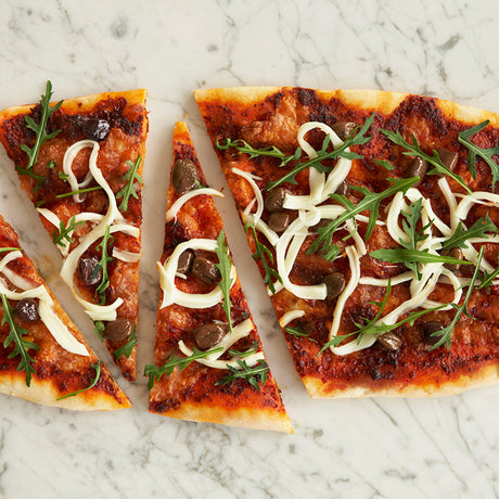 Pizza with Nduja and Buffalo Cheese