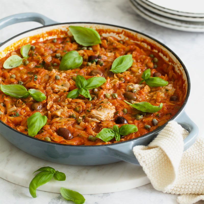 Tuna and Orzo Pasta Bake