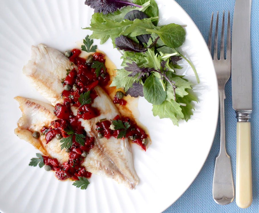 Fish with Vermouth Vinegar Butter Sauce