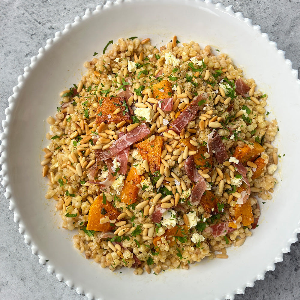 Sage, Pumpkin and Chorizo Fregola Salad