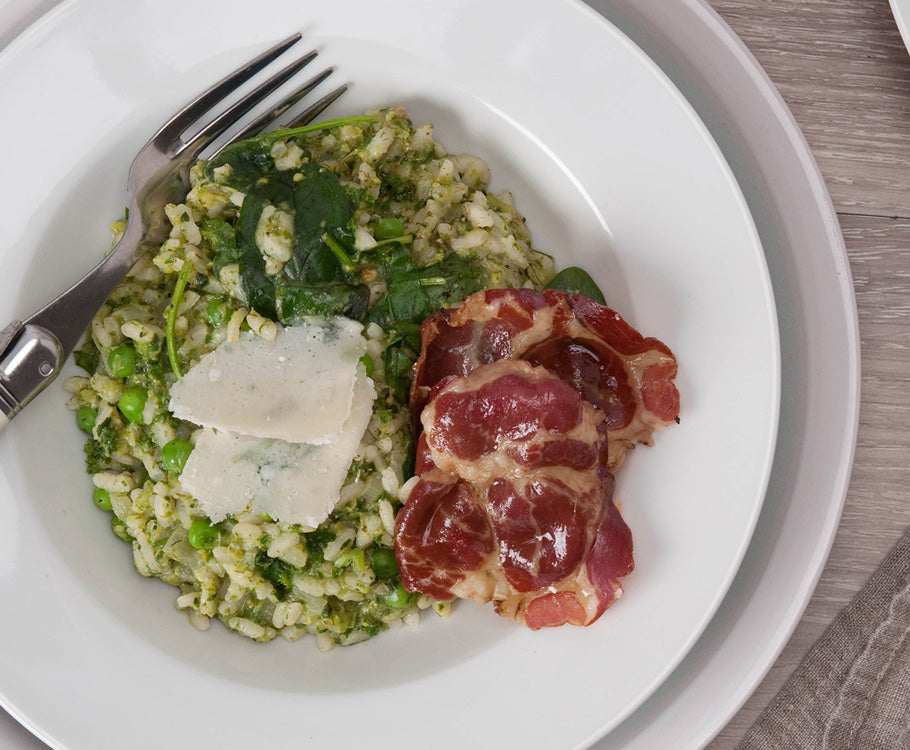 Green Goddess Risotto using Ferron artisan Italian risotto rice