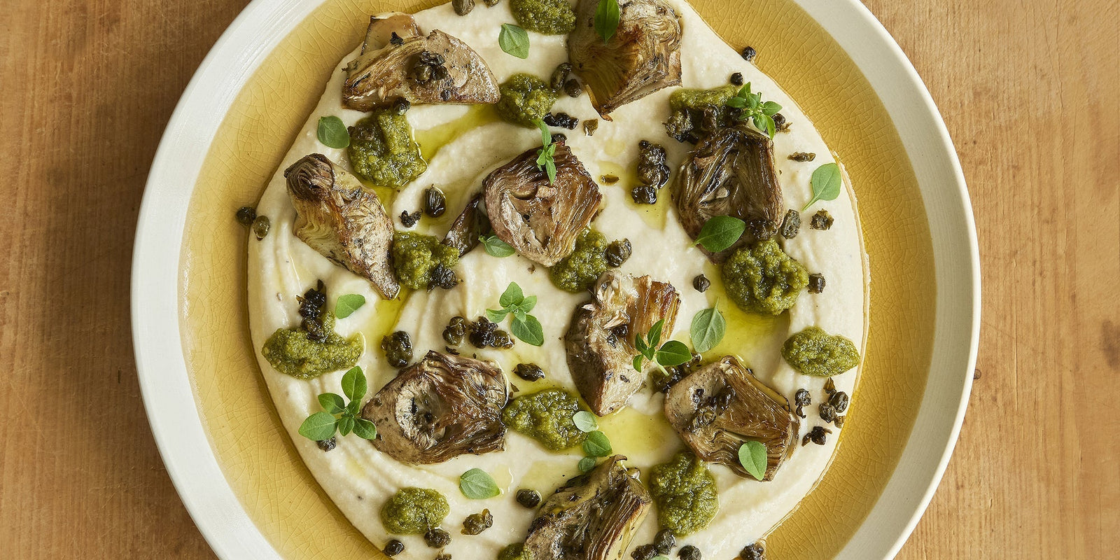 Grilled Artichokes on Haricot Bean Purée | Antipasto and Tapas Recipes for Entertaining