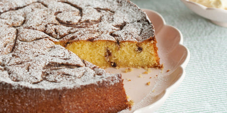 Jam-swirled Polenta and Olive Oil Cake