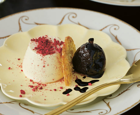 Vanilla Panna Cotta with Preserved Figs & Vincotto