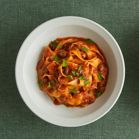 Pappardelle with Anchovy and Olive Sauce