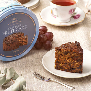 Load image into Gallery viewer, Buckingham Classic English Fruit Cake 750g Tin - Cut | Traditional Christmas Cake | New Zealand Delivery | Sabato Auckland
