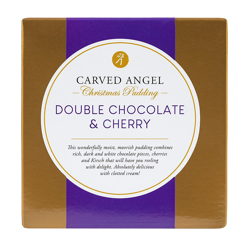 The Carved Angel Double Chocolate & Cherry Christmas Pudding 908g | New Zealand Delivery | Sabato Auckland