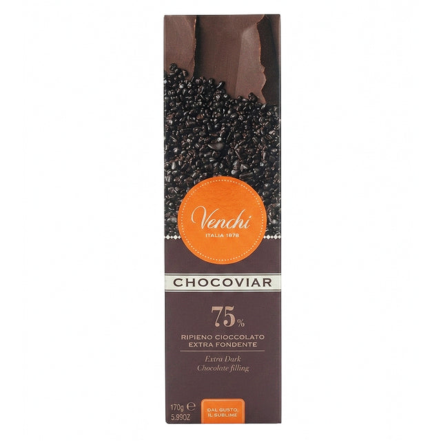 Venchi Chocoviar 75% Extra Dark Soft Bar 170g | New Zealand Delivery | Sabato Auckland
