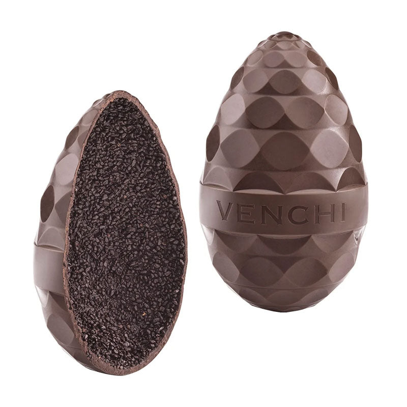 Venchi Luxury Easter Egg ~ 75% Dark Chocoviar 350g Open | Easter Gifts New Zealand | Sabato Auckland