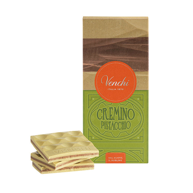 Venchi Pistachio Cremino Tablet 110g  | Artisan Italian Chocolate & Confectionery | New Zealand Delivery | Sabato Auckland
