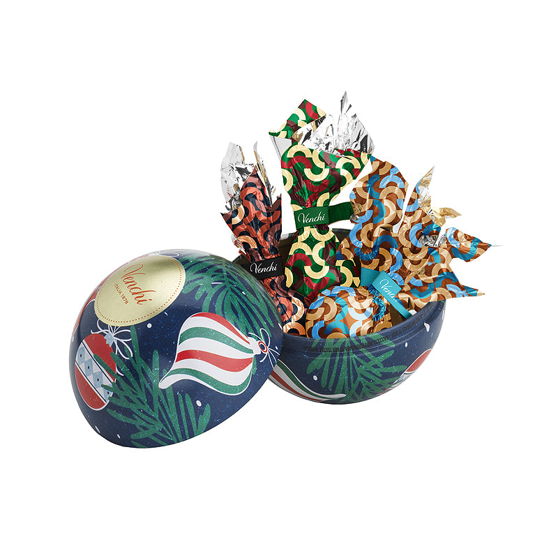 Venchi Hanging Christmas Bauble 46g Tin - Blue | Italian Christmas Chocolate | Sabato, Auckland, New Zealand